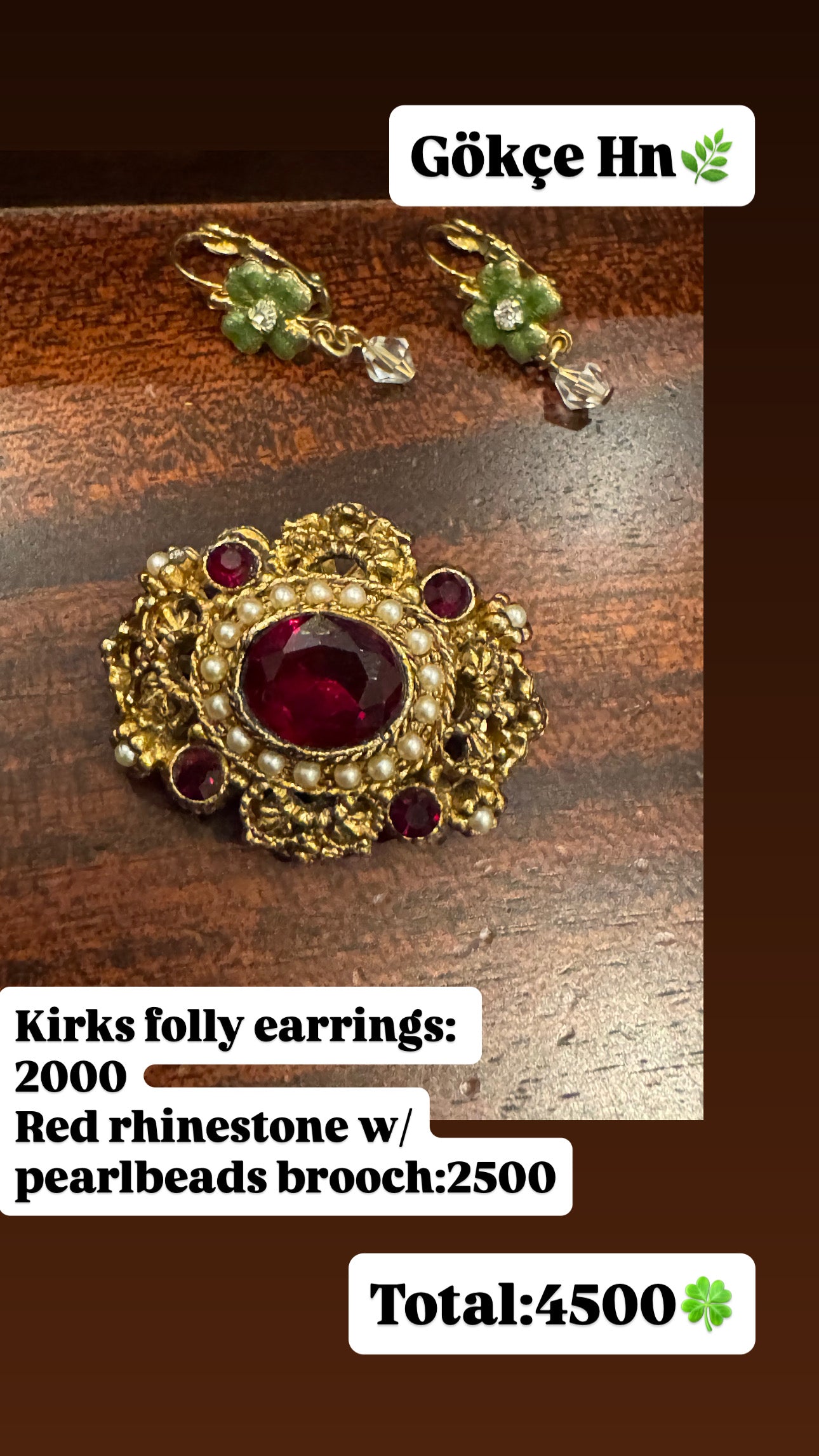 Custom Jewelry Set for Gokce hn