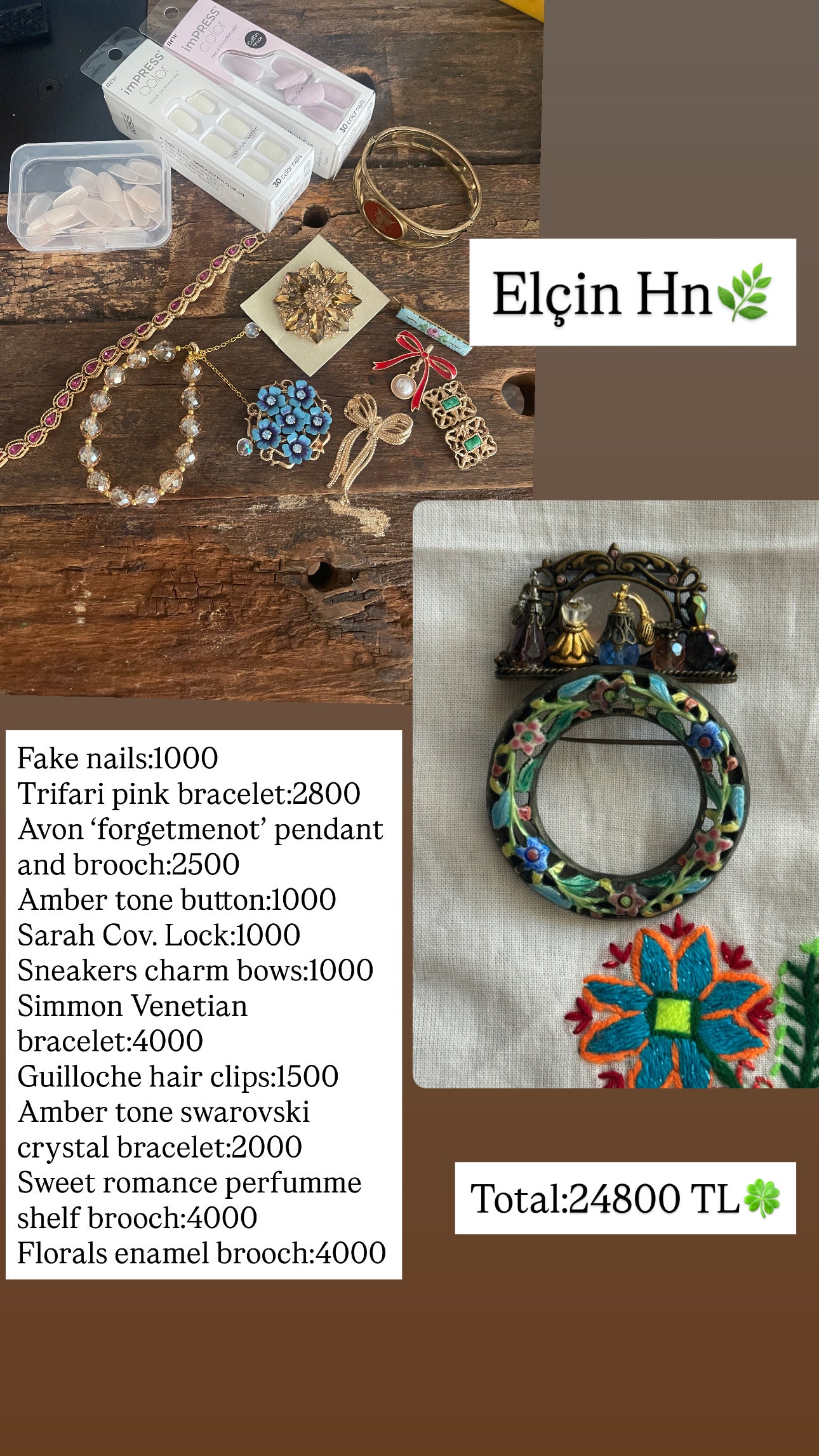 Custom Jewelry Set for Elcin hn
