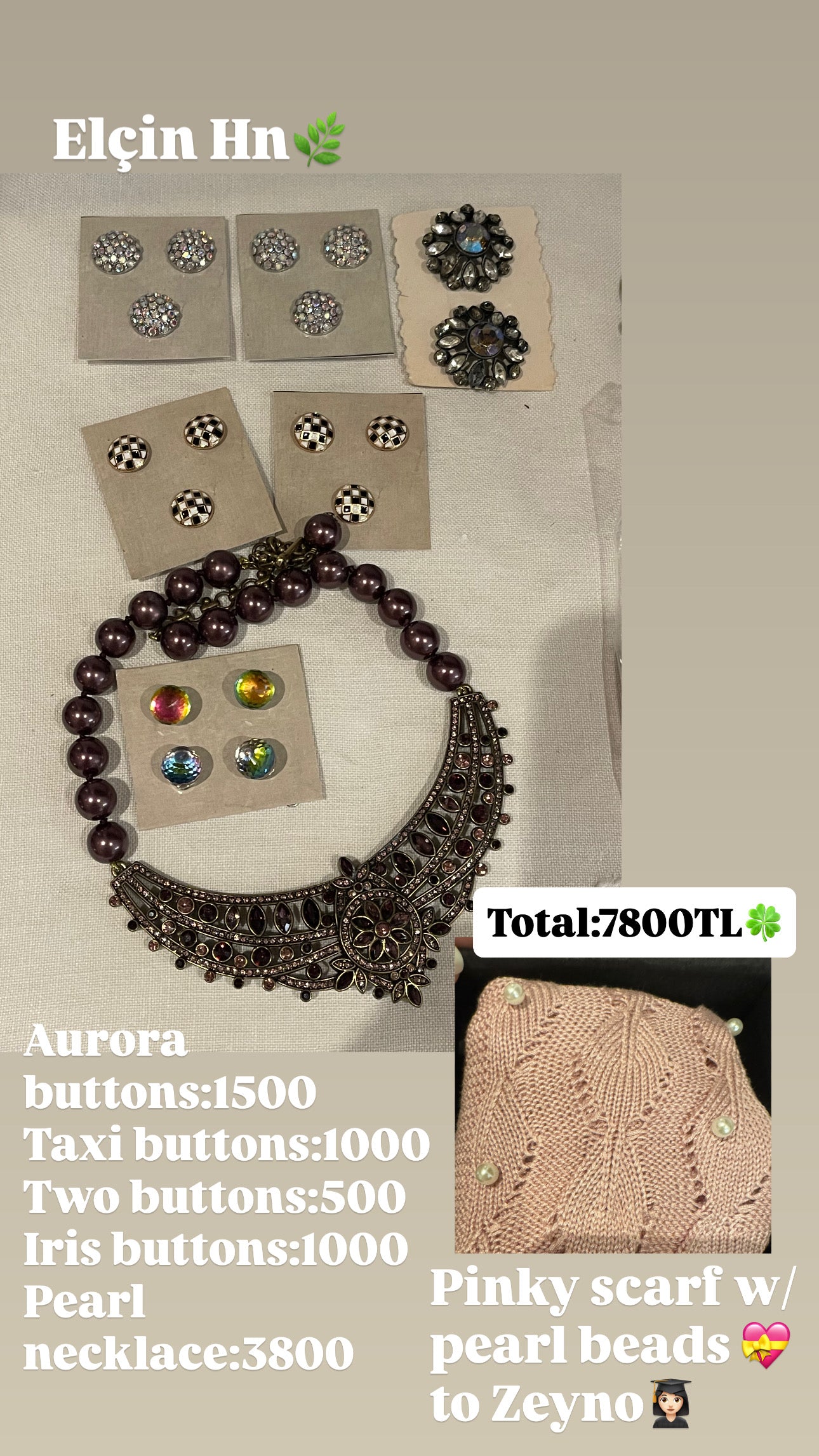Custom Jewelry Set for Elcin hn