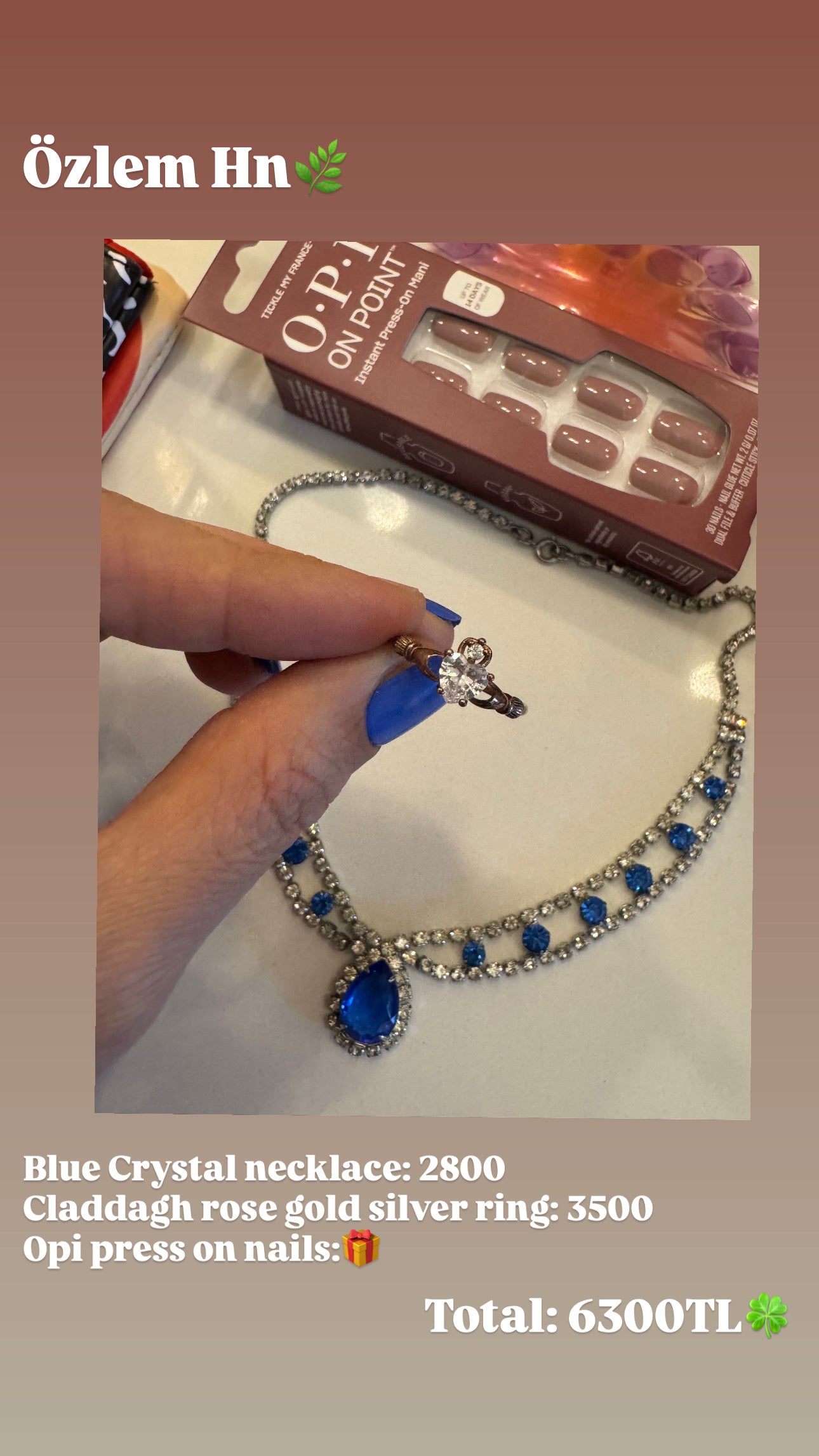 Custom Jewelry Set for Ozlem hn