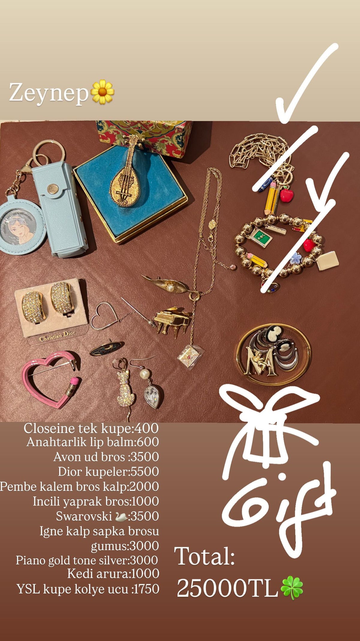 Custom Jewelry Set for Zeynep hn