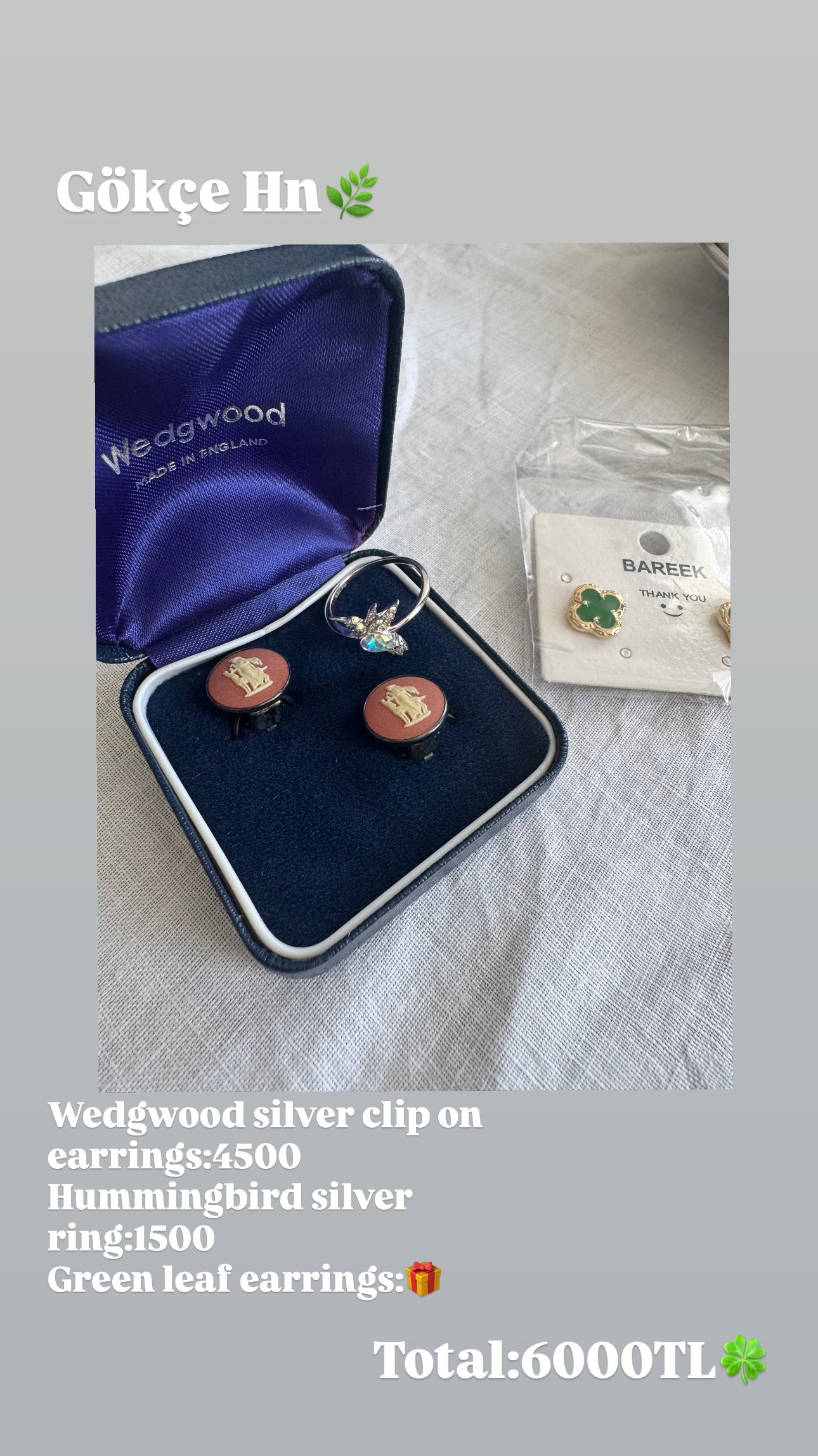 Custom Jewelry Set for Gokce hn