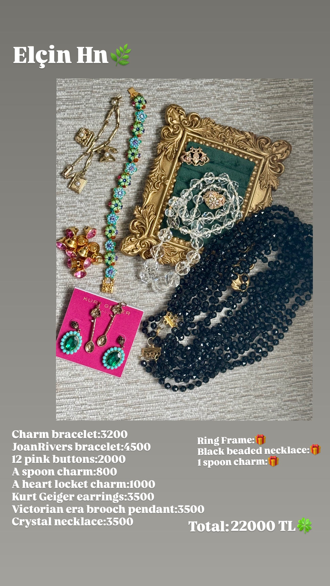 Custom Jewelry Set for Elcin hn