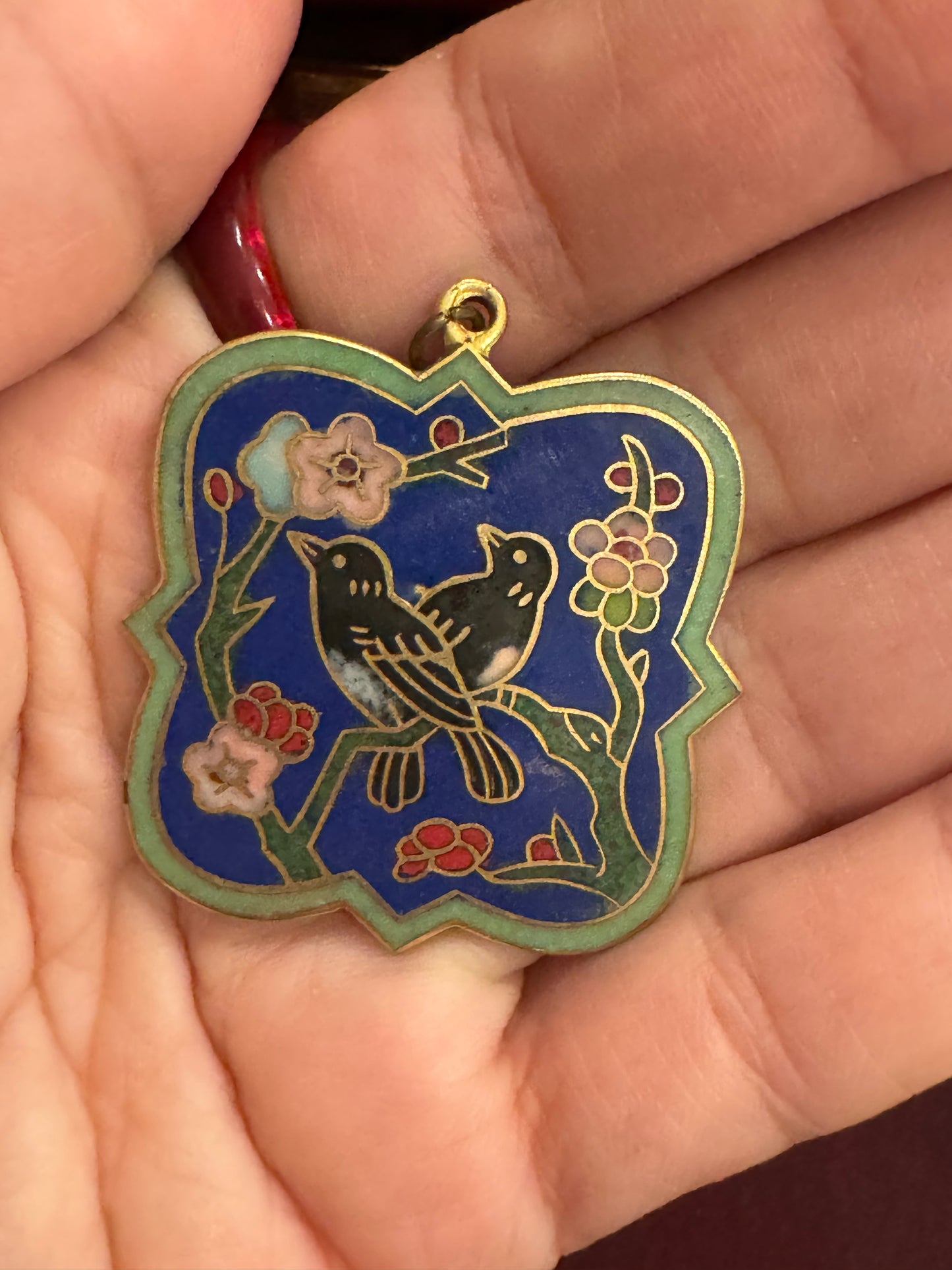 Cloisonne vintage pendant