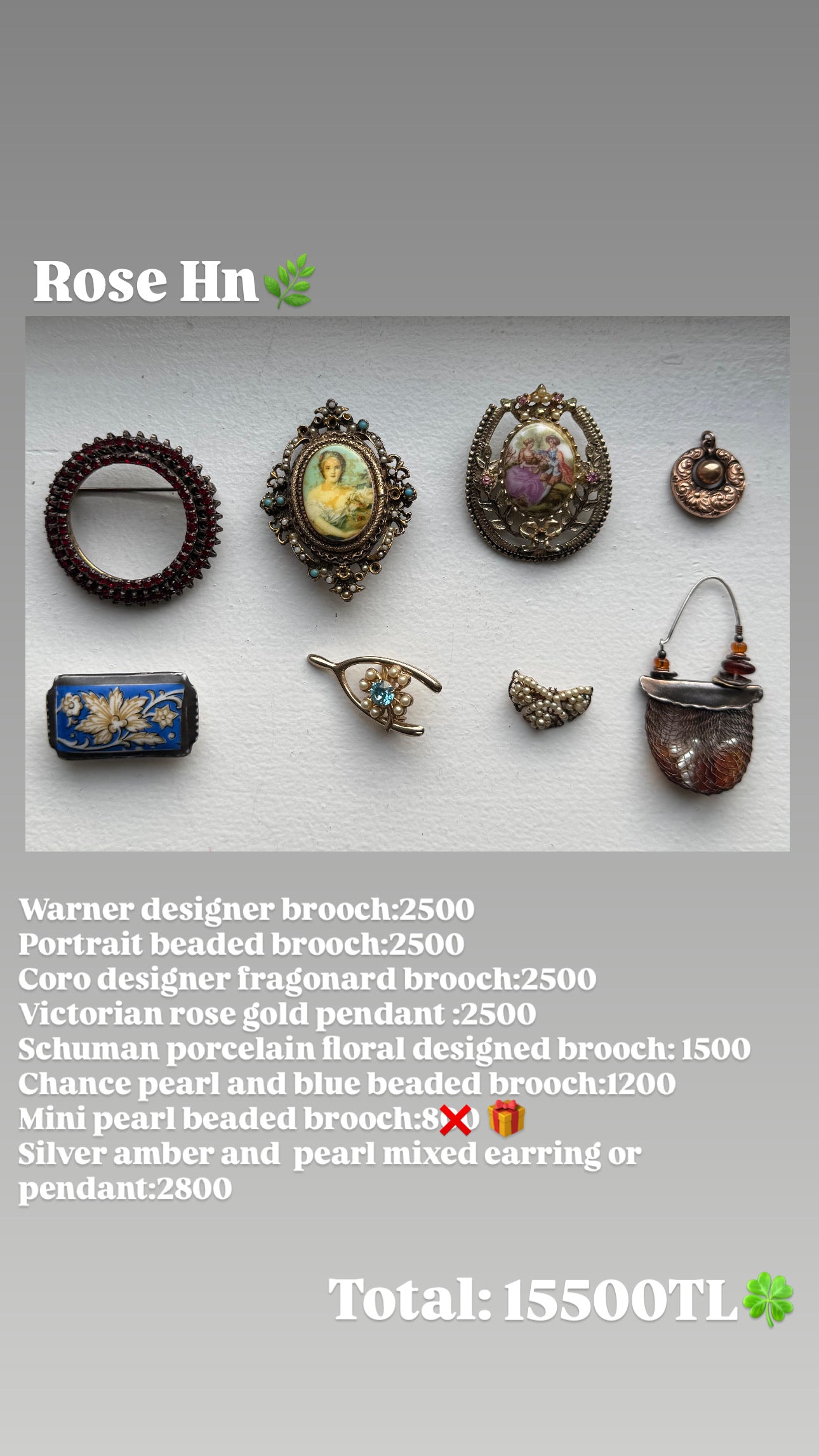 Custom Jewelry Set for Rose hn