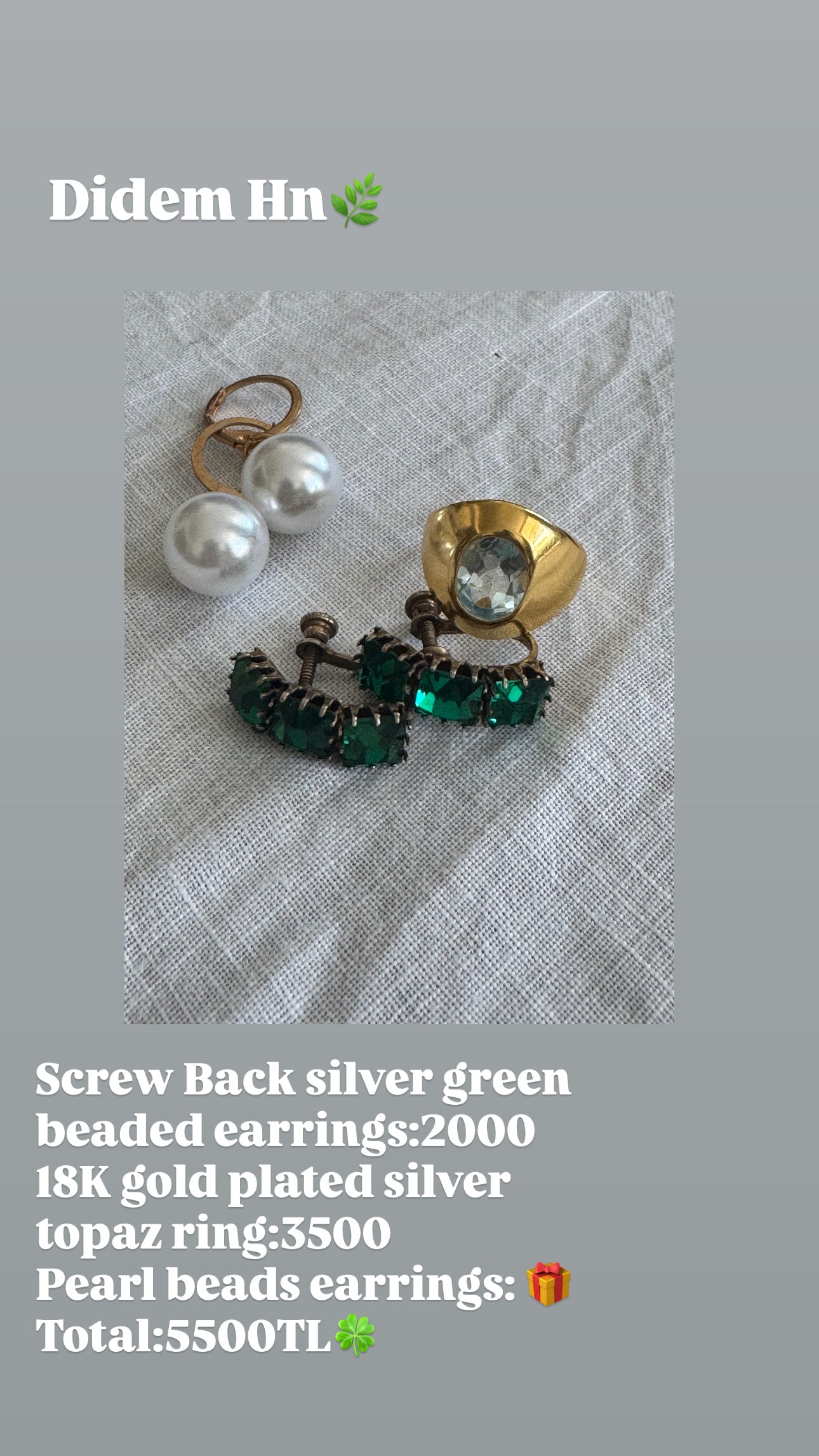 Custom Jewelry Set for Didem hn