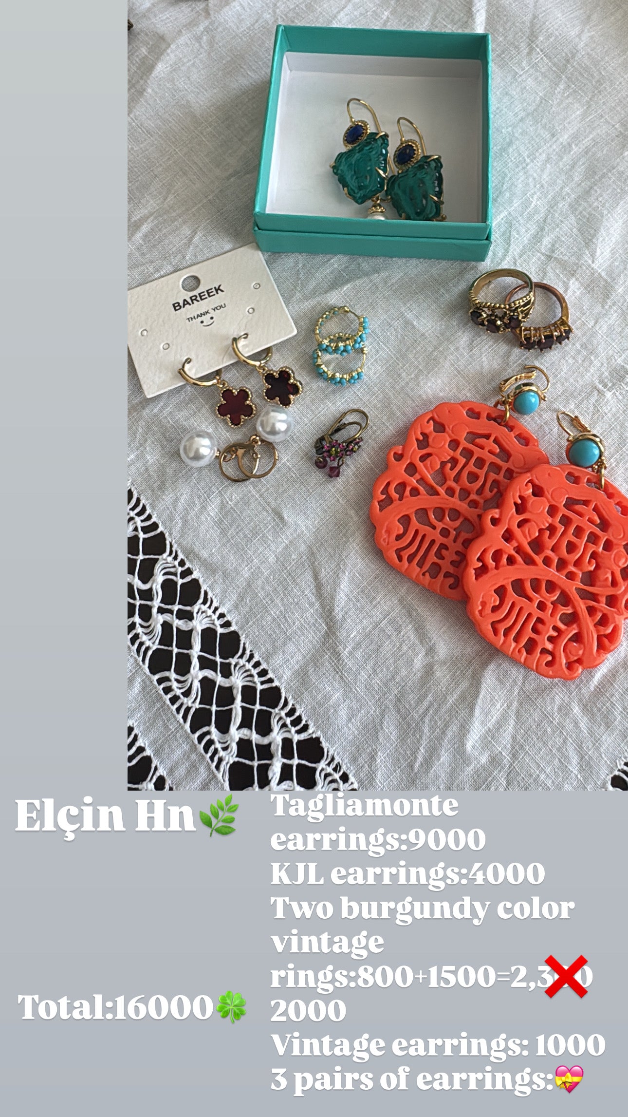 Custom Jewelry Set for Elcin hn