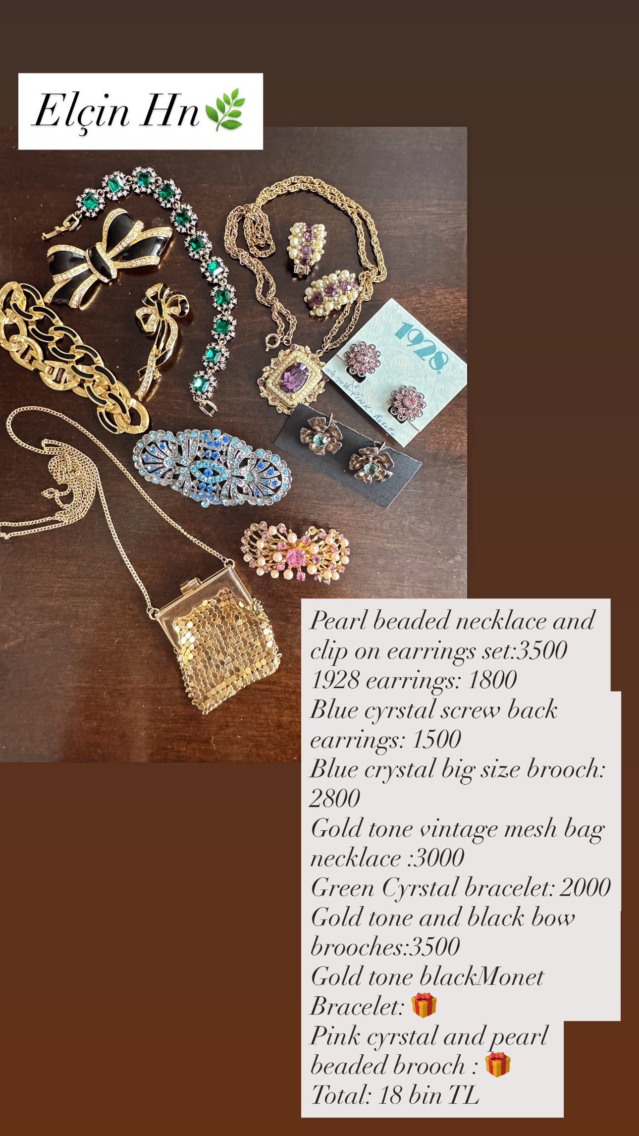 Custom Jewelry Set for Elcin hn