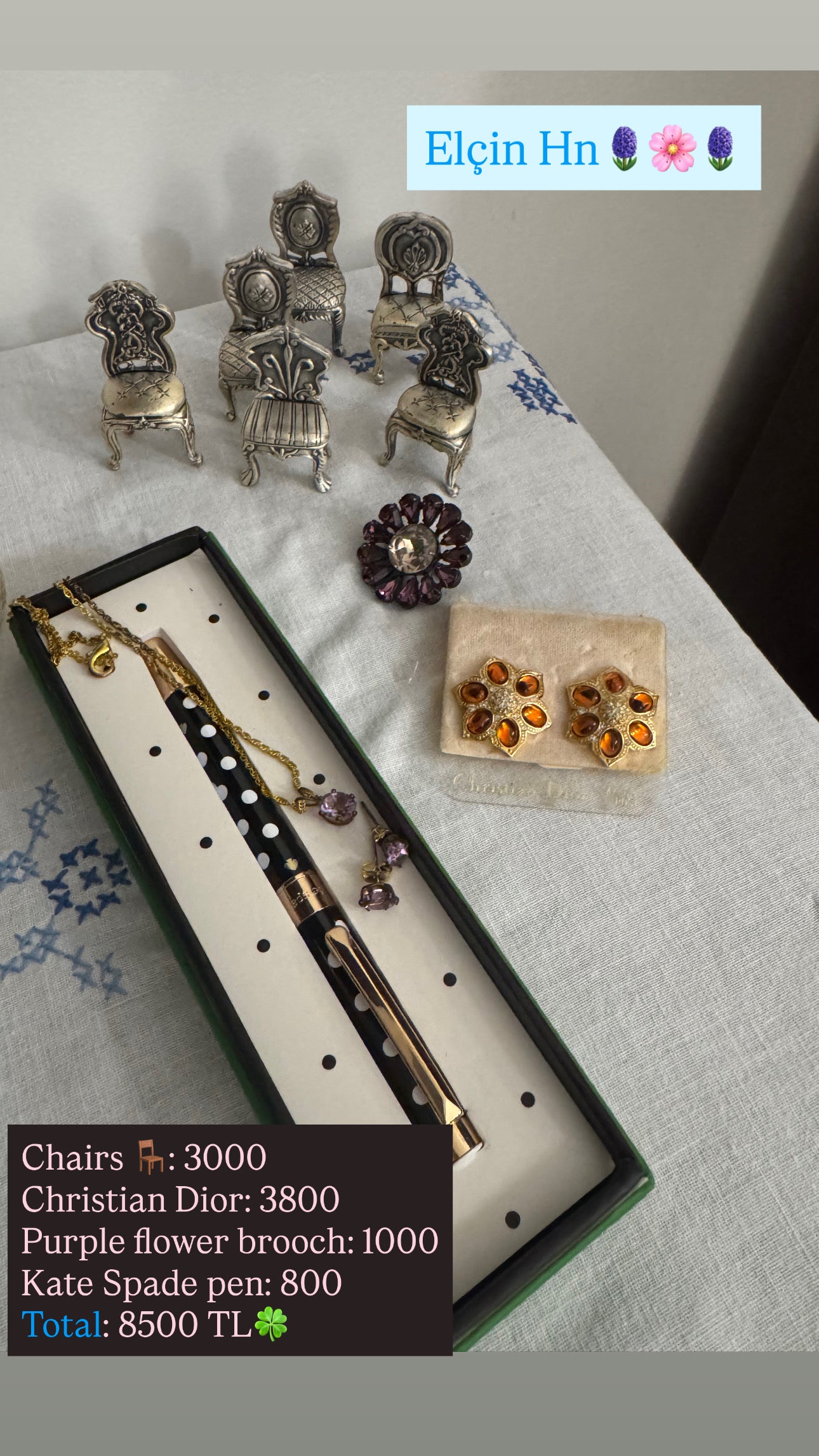 Custom Jewelry Set for Elcin hn