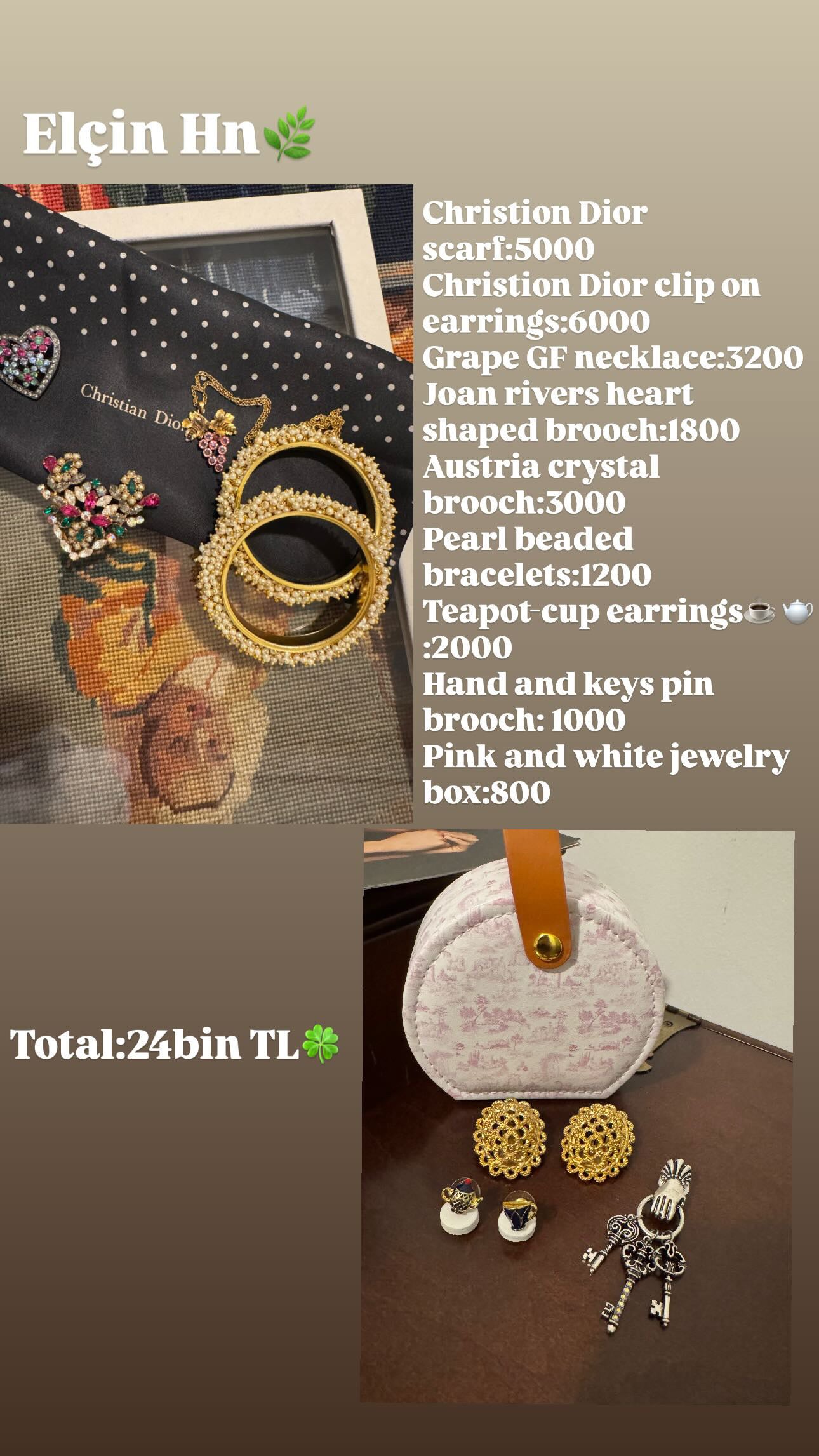 Custom Jewelry Set for Elcin hn