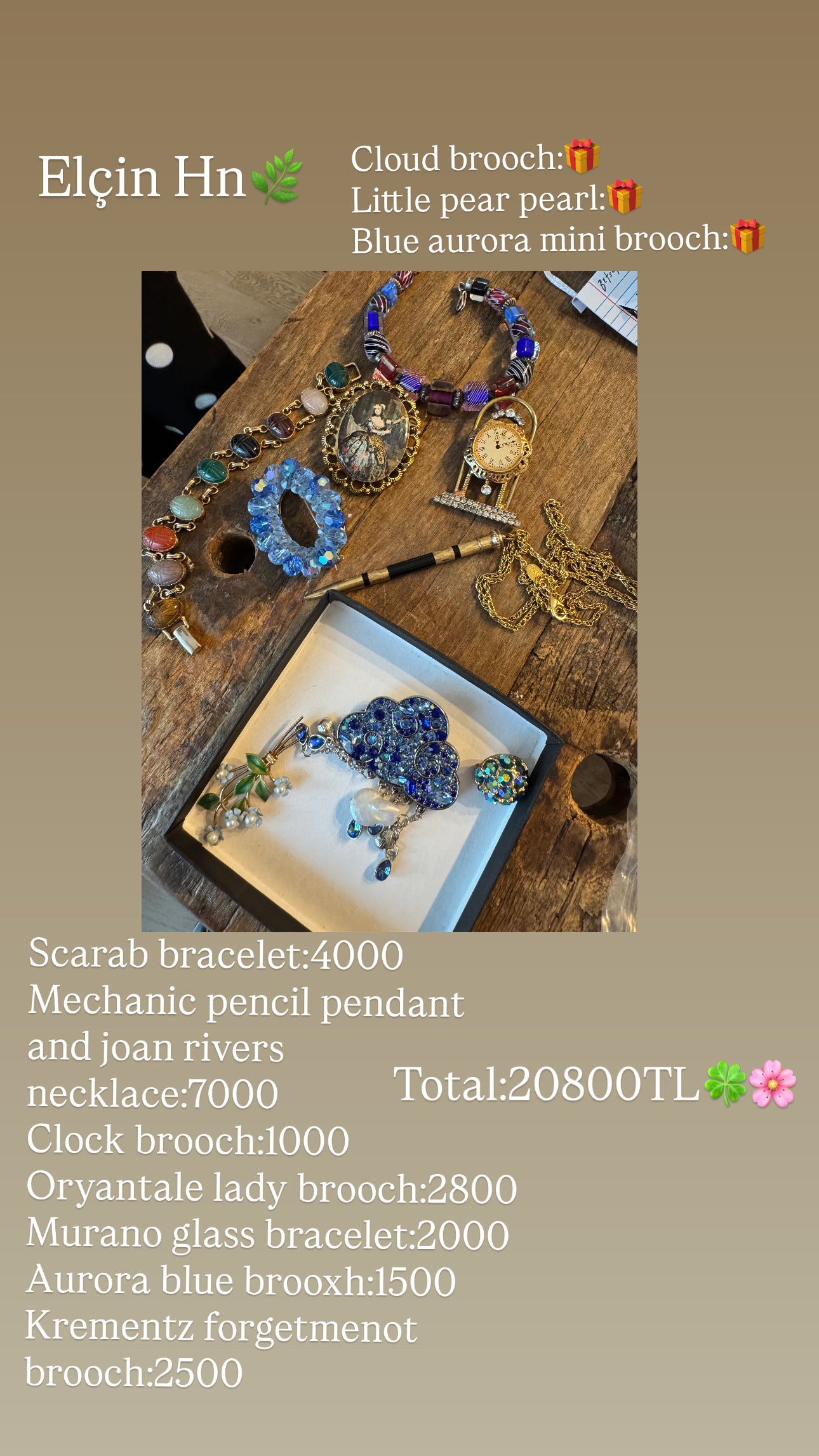 Custom Jewelry Set for Elcin hn