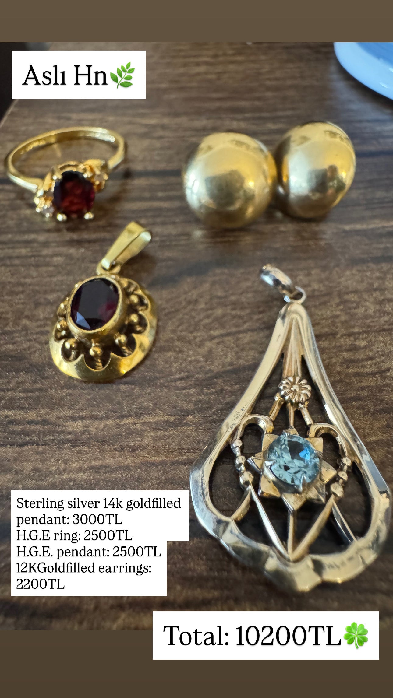 Custom Jewelry Set for Asli hn