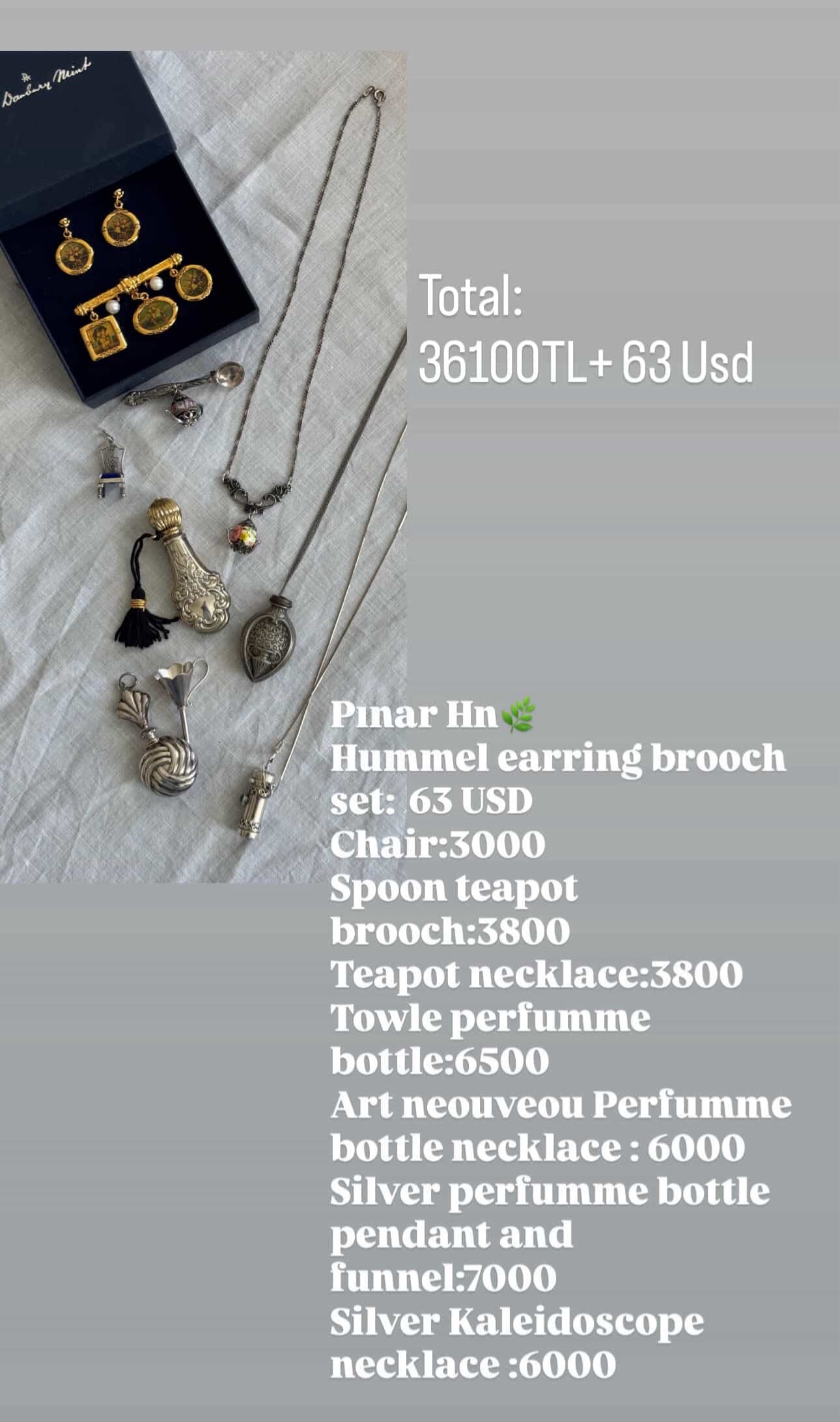 Custom Jewelry Set for Pinar hn
